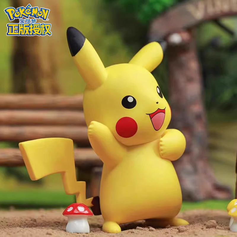 【正版授权】宝可梦皮卡丘手办宠物小精灵车载摆件比卡超正版公仔 - 图0