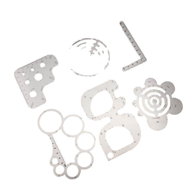 不锈钢圆角规弧形模板 手工皮具DIY工具定规皮革版型图纸打版绘图,淘宝优惠券,粉丝福利购,淘宝优惠卷
