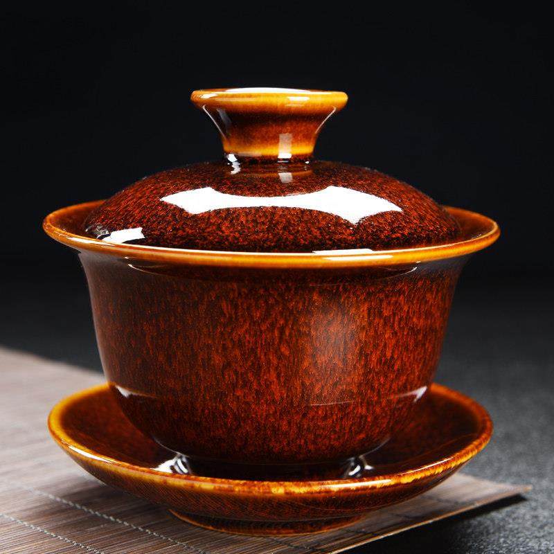 窑变大号功夫茶具家用手抓泡茶碗茶道单个陶瓷茶杯天目釉三才盖碗,淘宝优惠券,粉丝福利购,淘宝优惠卷