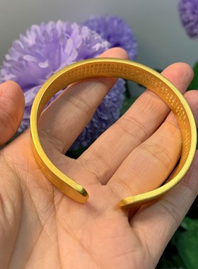 金包银古法传承龙凤吉言开口手镯结婚订婚三金嫁妆摆台手环送女友