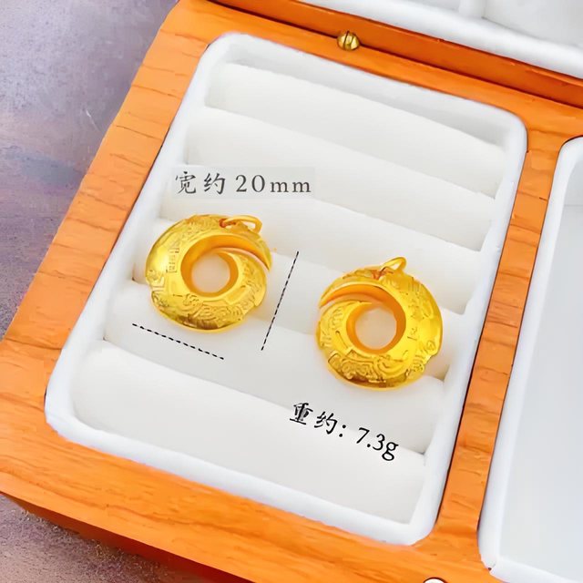 Authentic gold-wrapped silver ancient heart sutra classic peace buckle filigree coin clavicle chain Valentine's Day gift