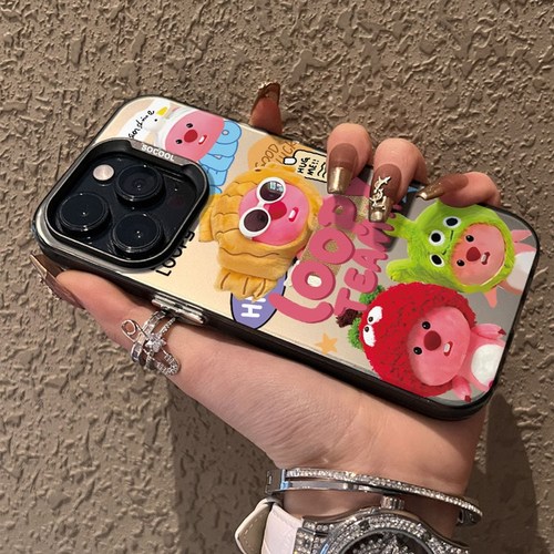 ins可爱卡通露比loopy小海狸16手机壳15适用iPhone11/12/13/14Promax苹果7磨砂8plus镭射保护套超萌xr高级感 - 图0