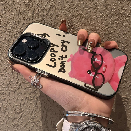 ins可爱卡通露比loopy小海狸16手机壳15适用iPhone11/12/13/14Promax苹果7磨砂8plus镭射保护套超萌xr高级感 - 图1