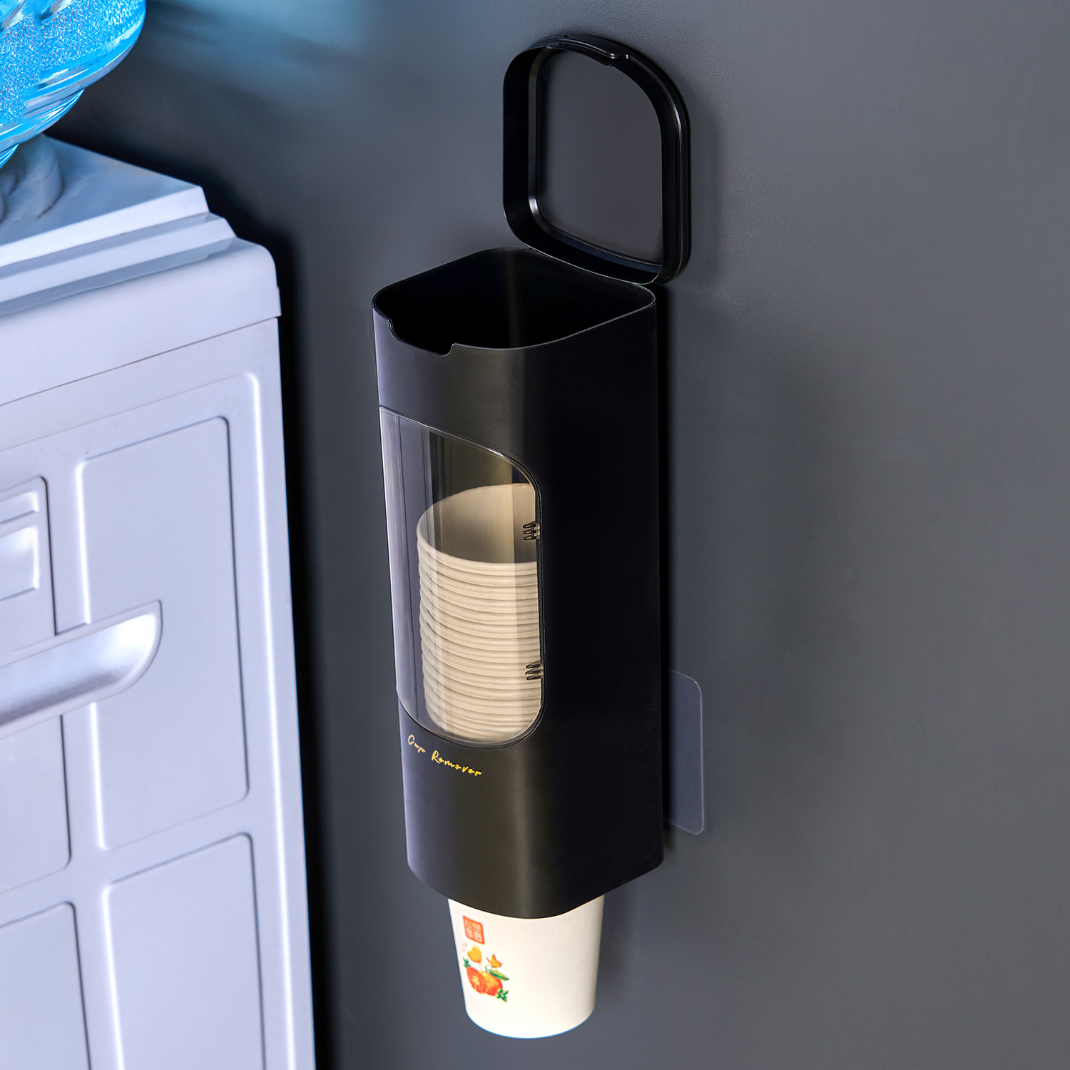 一次性杯子取杯器壁挂式饮水机旁高级放纸杯架水杯收纳吧台置物架,淘宝优惠券,粉丝福利购,淘宝优惠卷