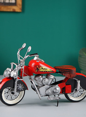 速发金属印第安哈雷摩托品模型铁古复艺摆设客厅的装饰车桌面摆设