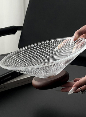 轻奢玻璃水果盘客厅茶几零食盘