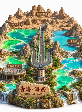 青海海西旅游景点纪念品冰箱贴