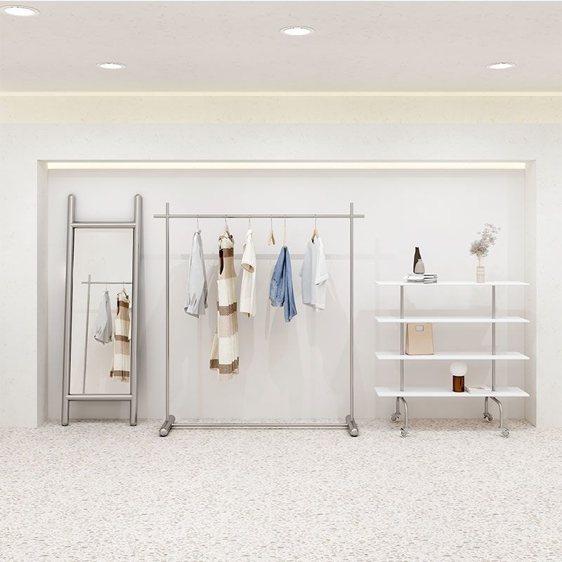 速发服装店展示架陈列挂岛落架式中衣地道具货架装店不锈钢架子 - 图0