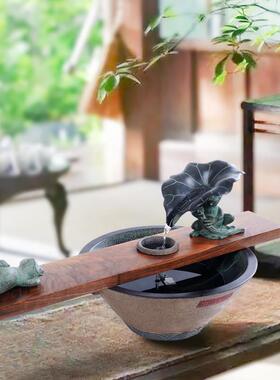 汉韵堂创意招财流水摆件中式客厅玄关家居摆设开业循环水装饰水景