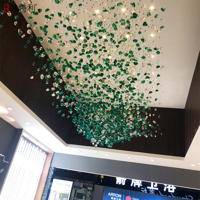 酒店大堂水晶灯售楼部沙盘定制工程灯店铺大厅水晶吊灯冰块灯商用 酒店大堂水晶灯售楼部沙盘定制工程灯店铺大厅水晶吊灯冰块灯商用