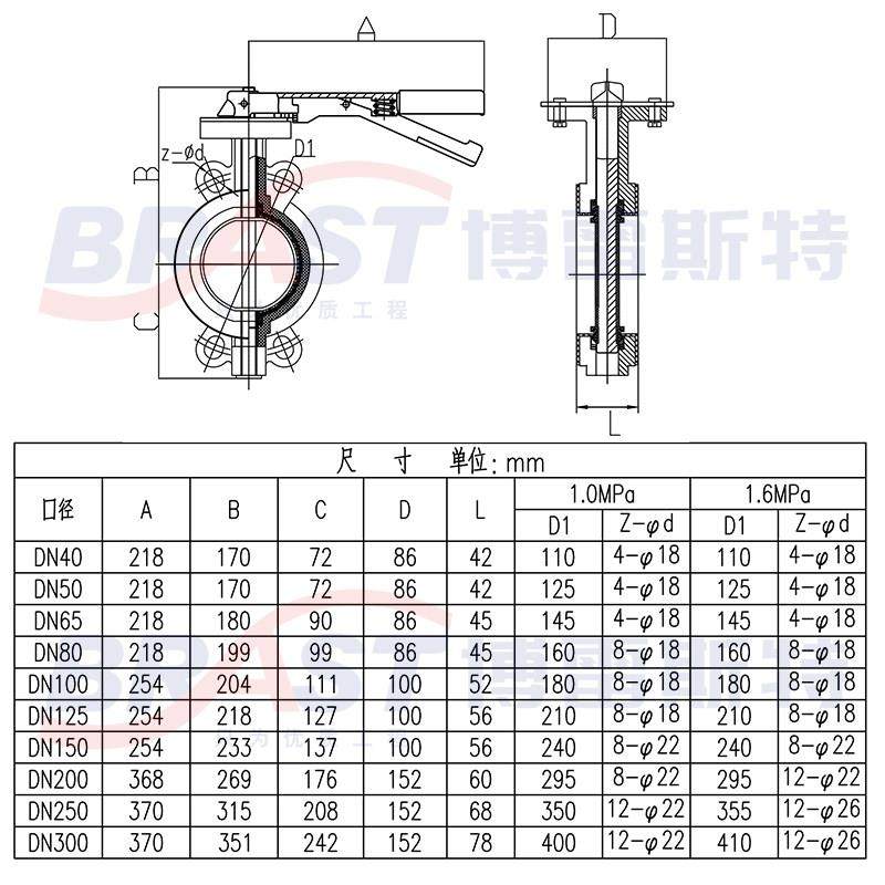 H手柄对夹四氟蝶阀D71F-10/16Q 球墨体 304板 PTFE 铁手柄/铝手柄,淘宝优惠券,粉丝福利购,淘宝优惠卷
