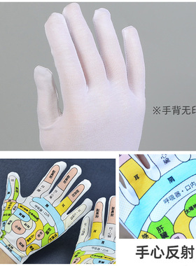 穴位手套手疗按摩工具手部反射区图男女通用人体穴位模型教学工具