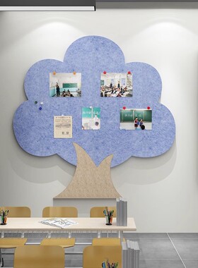 班级布置教室装饰l小学初中班务栏新学期开课毛毡板公告栏文化墙