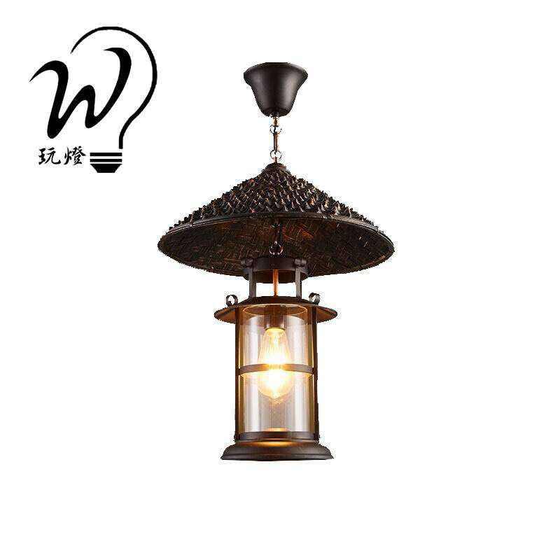 美式乡村复古餐厅吧台火锅店咖啡厅创意个性草帽单头铁艺单头吊灯,淘宝优惠券,粉丝福利购,淘宝优惠卷
