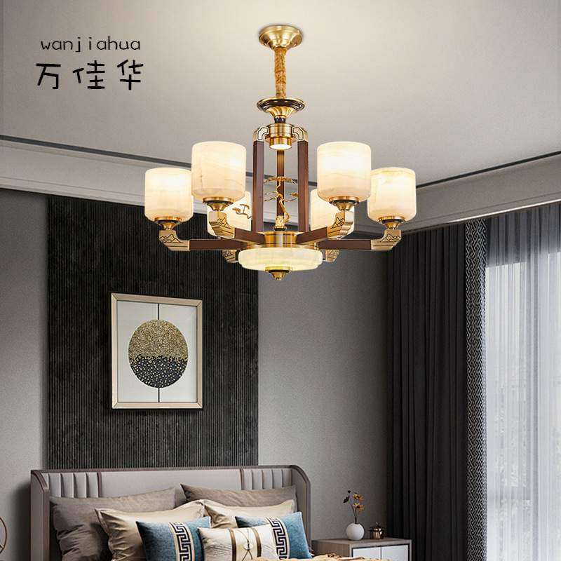 新中式禅意吊灯中国风客厅主灯全铜吊灯餐厅国潮风客厅中山灯具,淘宝优惠券,粉丝福利购,淘宝优惠卷