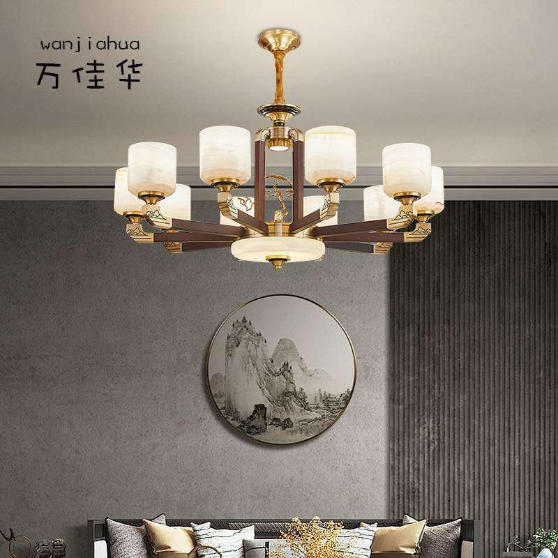 新中式禅意吊灯中国风客厅主灯全铜吊灯餐厅国潮风客厅中山灯具,淘宝优惠券,粉丝福利购,淘宝优惠卷