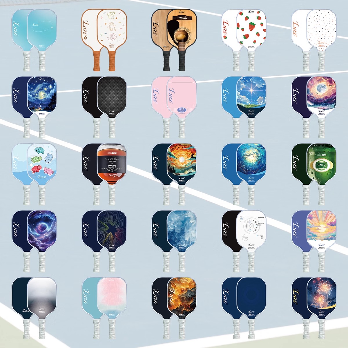 Luzz高端专业T700碳纤维匹克球球拍时尚原创设计专业匹克球球拍板 - 图3