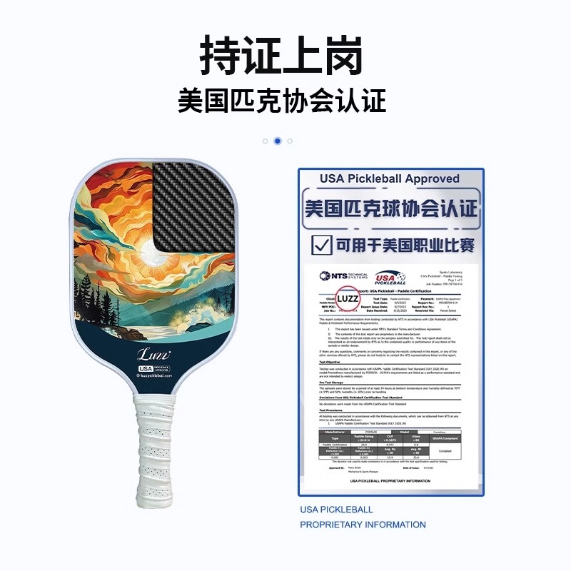 Luzz高端专业T700碳纤维匹克球球拍时尚原创设计专业匹克球球拍板 - 图0