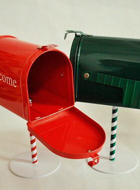 复古创意邮箱模型拍摄道具v家居酒吧店铺信箱装饰品摆设工艺品摆