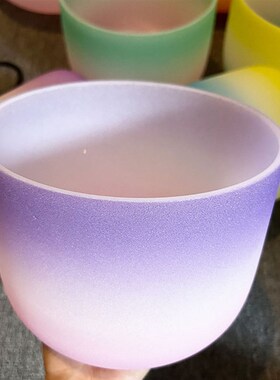 炫彩糖果b色水晶颂钵钵音碗瑜伽音疗钵入门手工钵音钵音乐碗套装