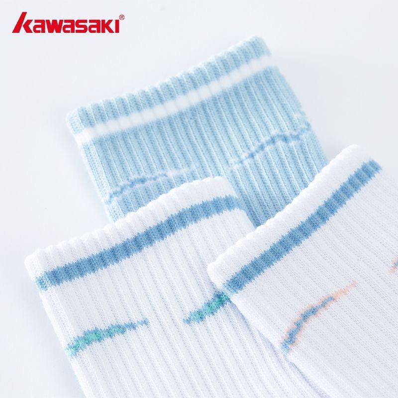 川崎Kawasaki冰川运动袜舒适耐磨透气防臭加厚专业羽毛球袜篮球袜 - 图0
