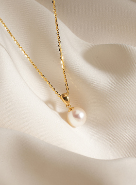 【自营】IdokawaAKOYA天然海水珍珠吊坠项链女轻奢高级感18K金链