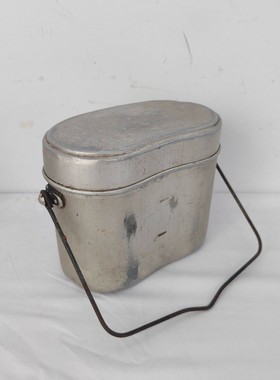 二手怀旧老物件铝饭盒红色文化古董收藏便当盒纪念品复古装饰摆件