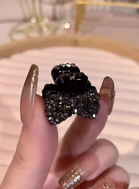 闪钻迷你蝴蝶结小抓夹轻奢小号刘海前额发夹女头顶发卡侧边小夹子