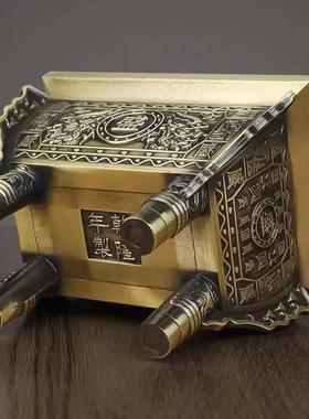 黄铜鼎四方盛鼎摆件香炉聚鼎公司办公室开业乔迁礼品双龙鼎盛千秋