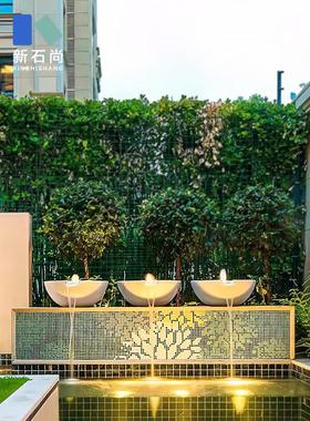 流水摆件水钵水景喷泉水系流水碗水盆循环瀑布池塘水池泳池可订制