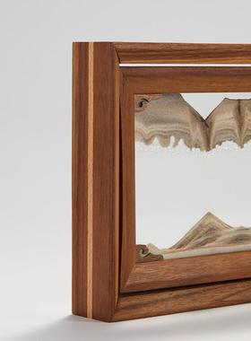 马鹿时来运转流沙画 画新中式装饰办公室桌面摆件博古架书桌茶室