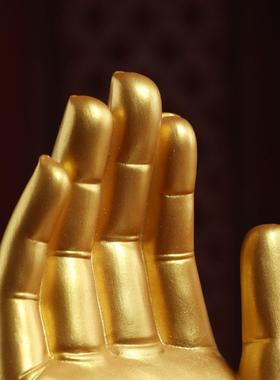 戴玉堂陶瓷金佛手饰如来佛掌饰禅灵山大佛手饰五指山