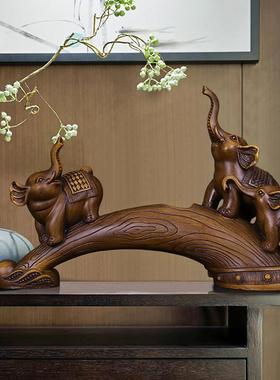 创意红酒架摆件酒柜电视柜展示架装饰品三只小象家居摆设结婚礼物