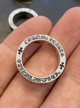 纯银925永恒之心forever戒指真爱经典复古做旧男女送礼物