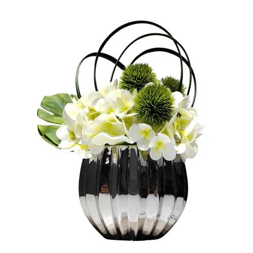 现代简约仿真花艺套装轻奢假花陶瓷花瓶客厅家居样板房装饰品摆设 - 图3