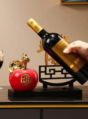 葫芦红酒b架子摆件轻奢高档电视柜酒柜装饰品家居客厅餐柜酒瓶托