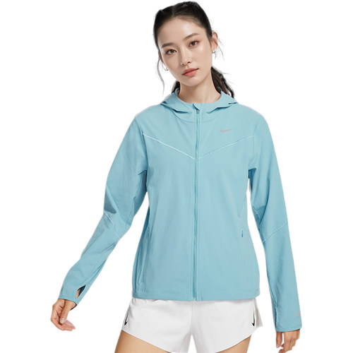 Nike/耐克正品新款女士连帽反光运动夹克外套FB7481-464 - 图3