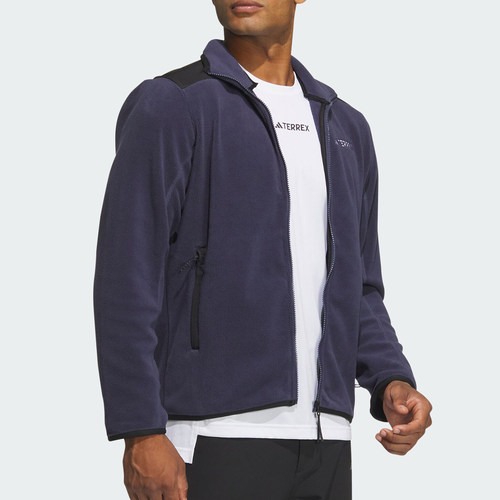 Adidas/阿迪达斯正品FULL-ZIP男士户外保暖抓绒外套IR8338 - 图1