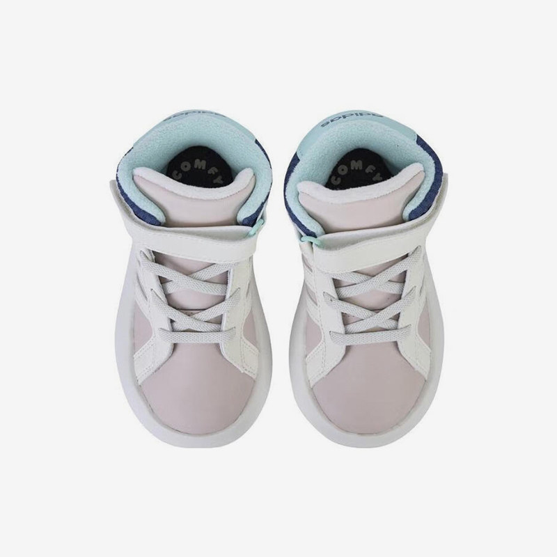 Adidas/阿迪达斯正品GRAND COURT MID I婴童保暖运动鞋JR2582,淘宝优惠券,粉丝福利购,淘宝优惠卷
