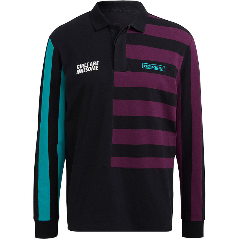 Adidas/阿迪达斯正品 三叶草 当季新款运动男子长袖POLO衫GU6981,淘宝优惠券,粉丝福利购,淘宝优惠卷