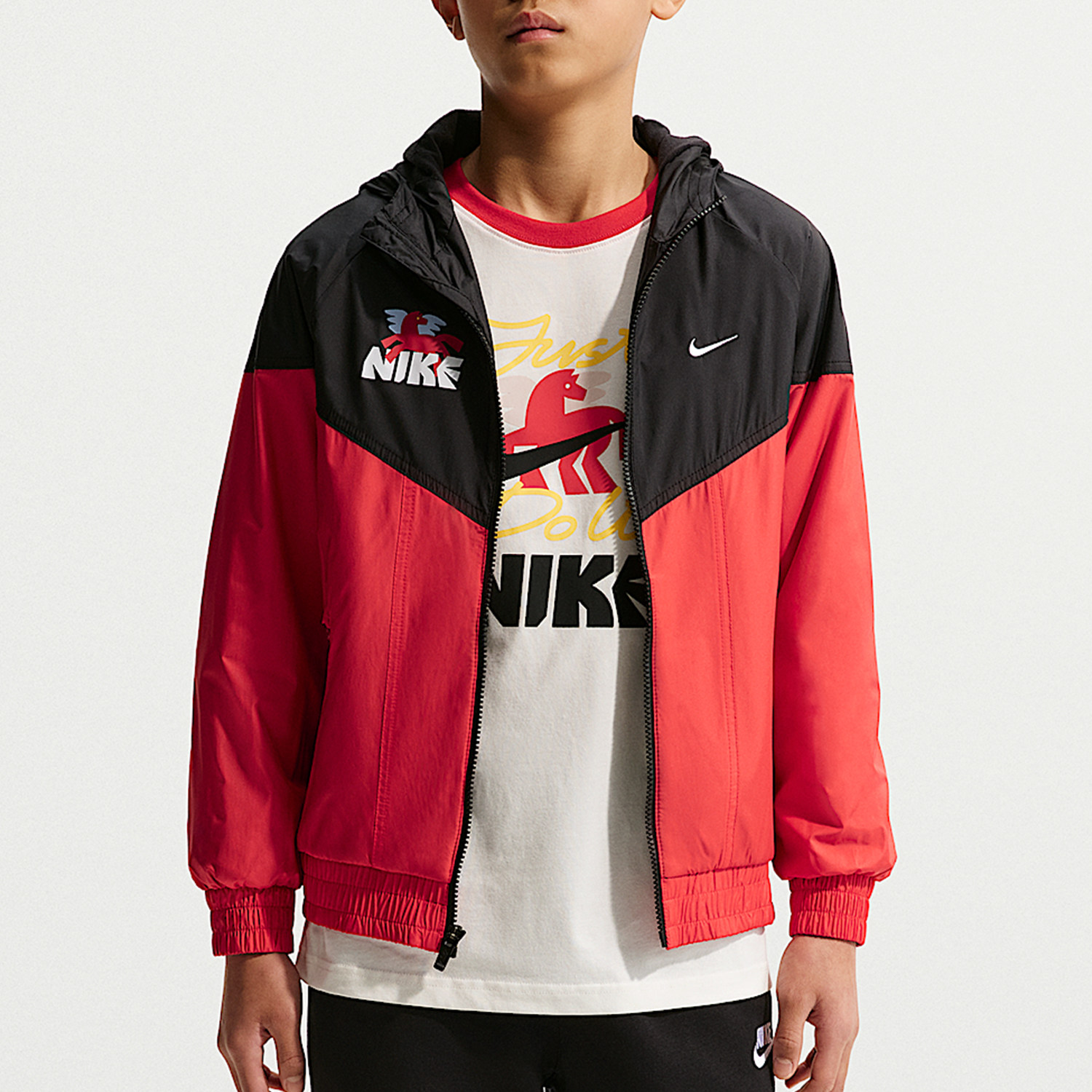 Nike/耐克正品2026春季款大童日常连帽耐穿拼接外套IR0098-657,淘宝优惠券,粉丝福利购,淘宝优惠卷