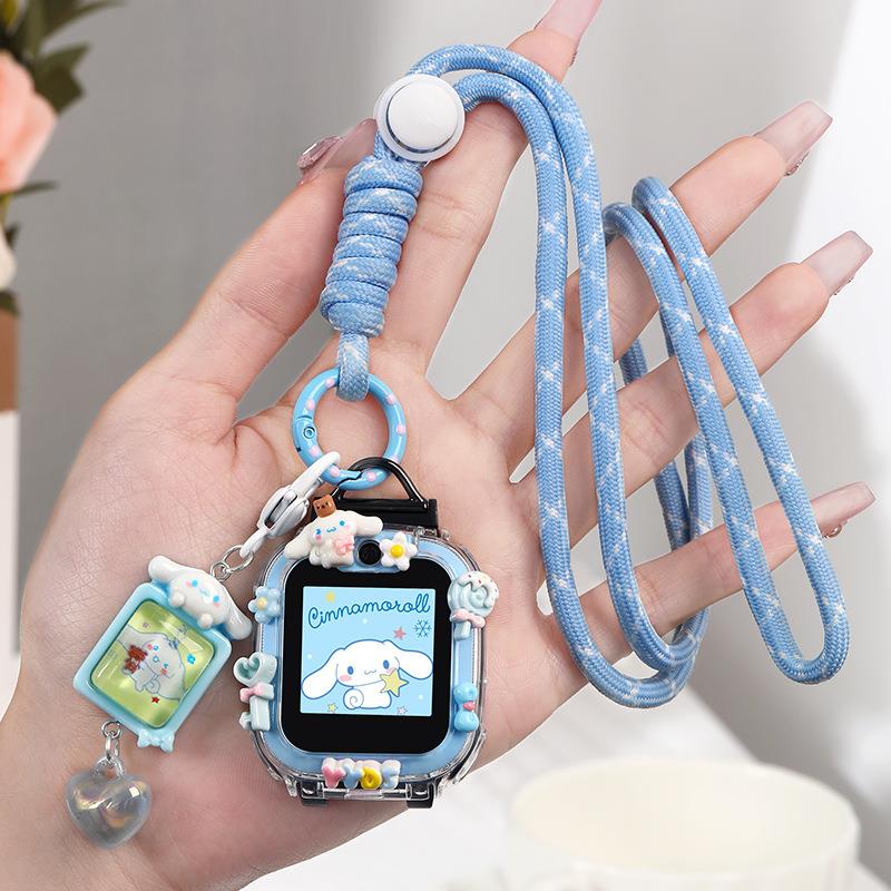 适用小天才W2223BC儿童手表D3S表带D3挂脖绳Z2S保护壳套Q1表链Q1S - 图0