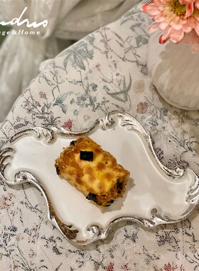 法式复古a桌面托盘摆件欧式中古装饰女生卧室梳妆台首饰收纳盘茶