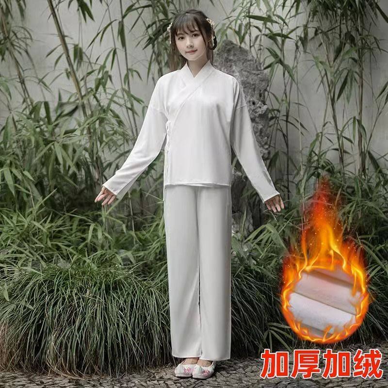 汉服中衣中裤秋冬德绒加厚马面裙内衬打底里衣女交领中衣加绒内搭,淘宝优惠券,粉丝福利购,淘宝优惠卷