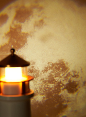 大英博物馆灯塔投影小夜灯台灯白噪音蓝牙音响音箱男生生日礼物女