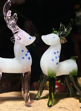 淄博特产琉璃厂直销摆件小鹿梅花鹿手工艺品一鹿有你一件代发礼物