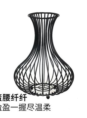 厂家直销红酒瓶木塞收纳筐铁艺花瓶造型摆件客厅酒吧工艺摆件定制