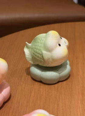 景德镇陶瓷鸿运锦鲤转转泡泡鱼
