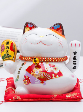 国潮宫廷陶瓷小号摇手招财猫摆件家居客厅装饰店铺收银台开业礼品
