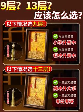 文昌帝君算盘相框金榜题名9层13层文昌塔考神书房摆件逢考必过